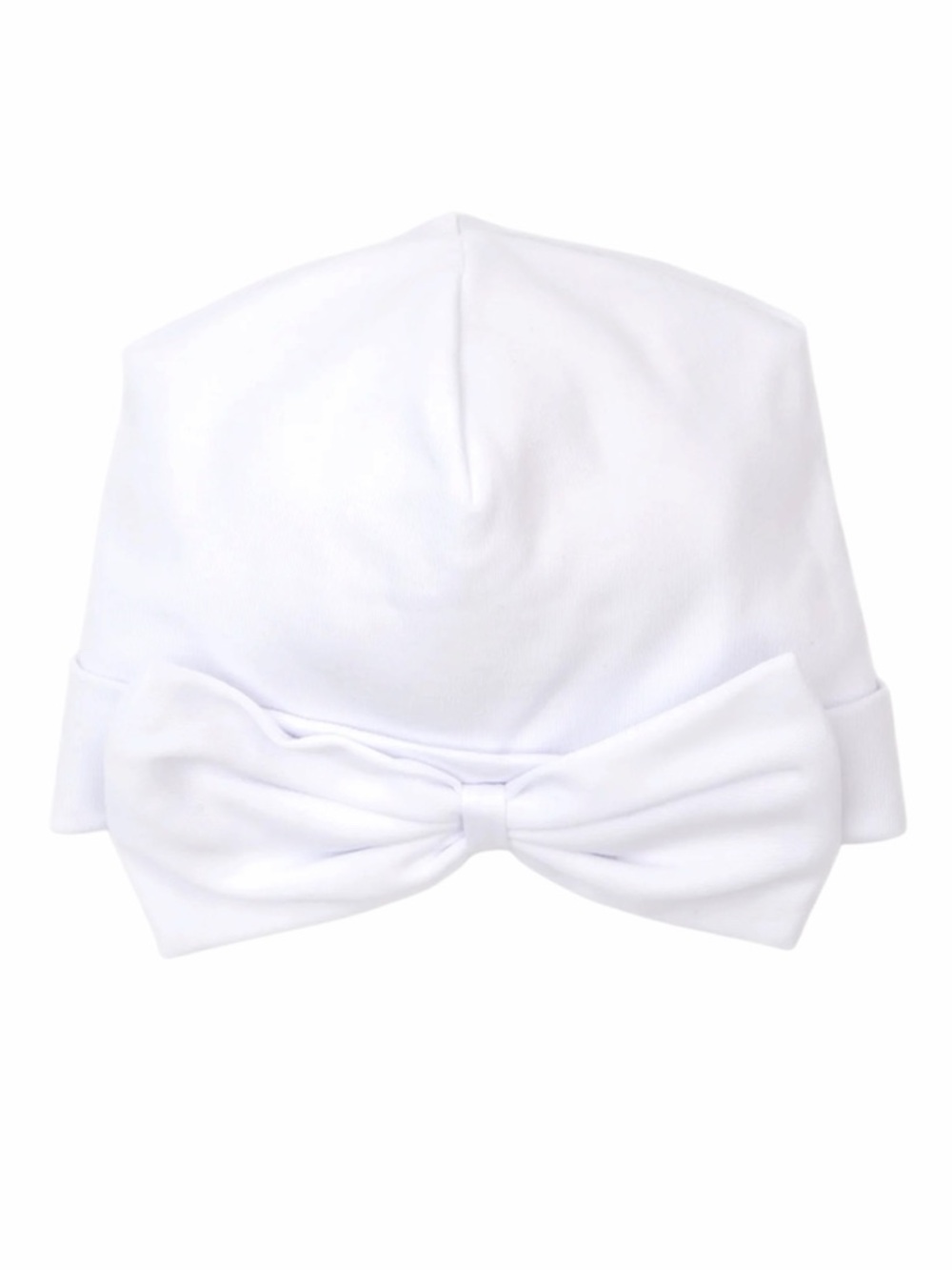 NWOT Kissy kissy White Baby Hat with Bow Size newborn